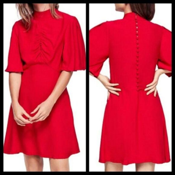 Free People Dresses & Skirts - Free People Red Be My Baby Dress Size 12/6 NWT